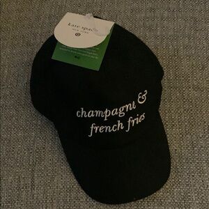 Kate Spade Black Hat with White Script